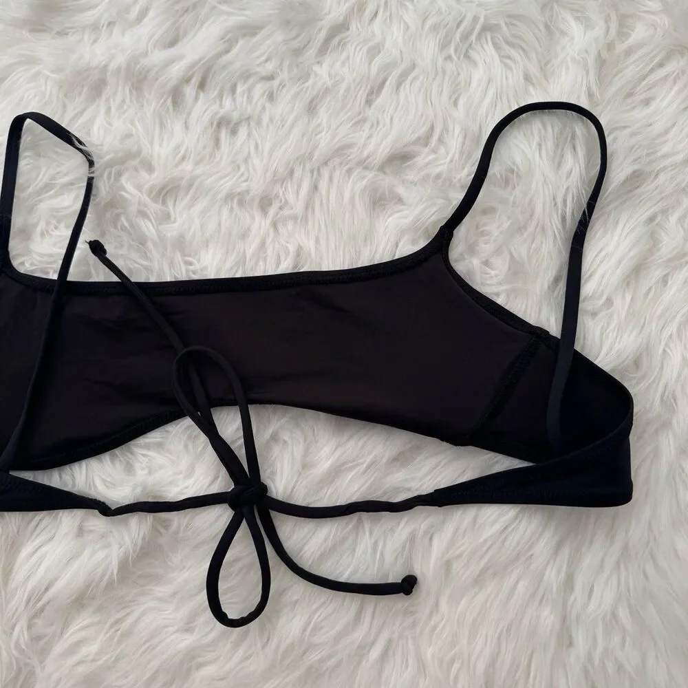 Skims Signature Swim Micro Scoop Bikini Top Onyx XL